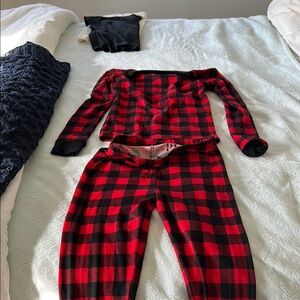 Plaid Red and Black Kids Pajamas NWOT